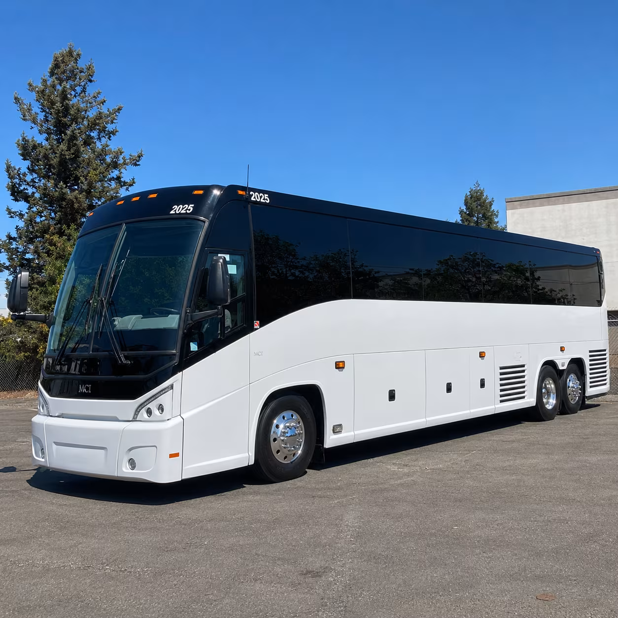 bloomington charter bus rental exterior