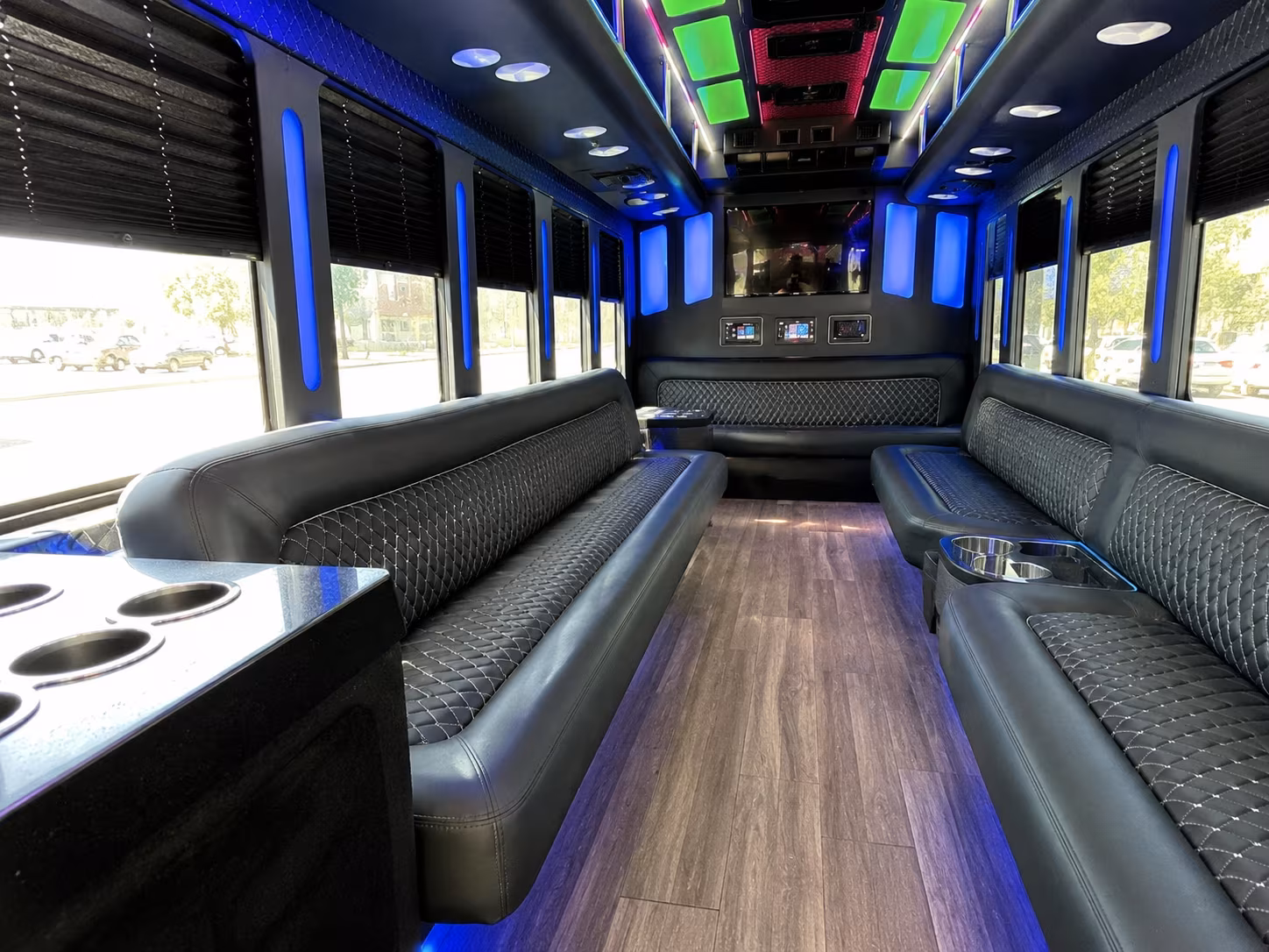 mankato 15 passenger party bus inside