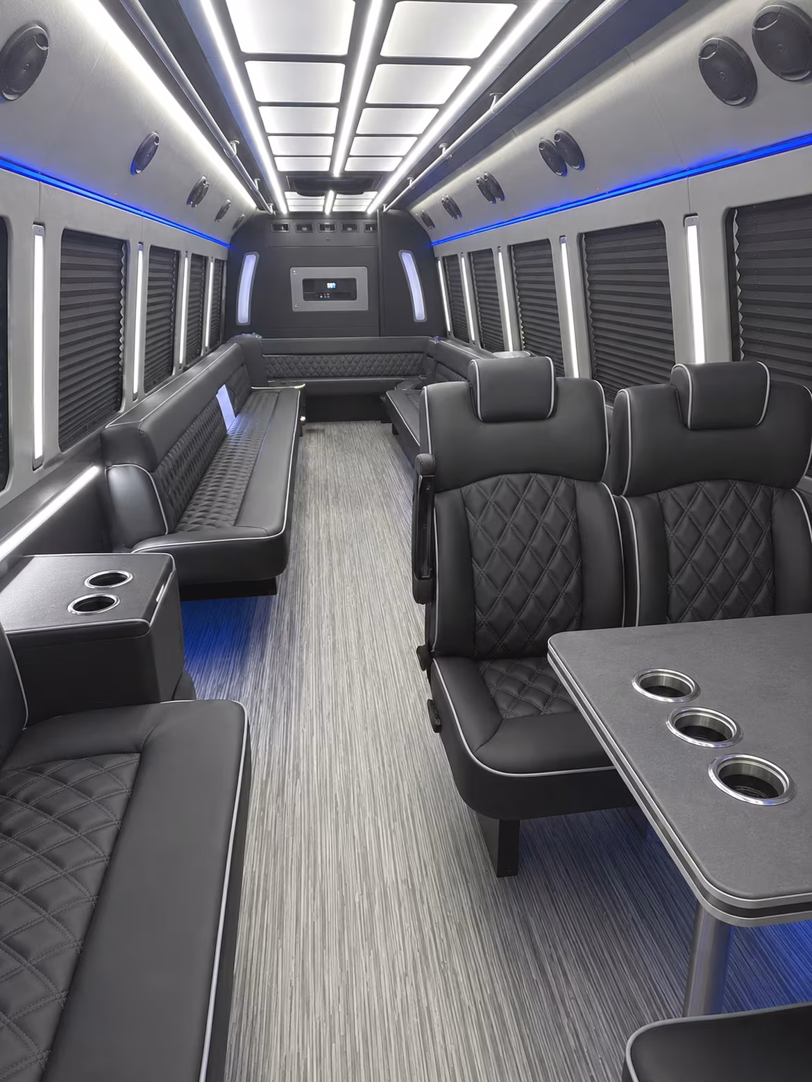 mankato 25 passenger party bus inside