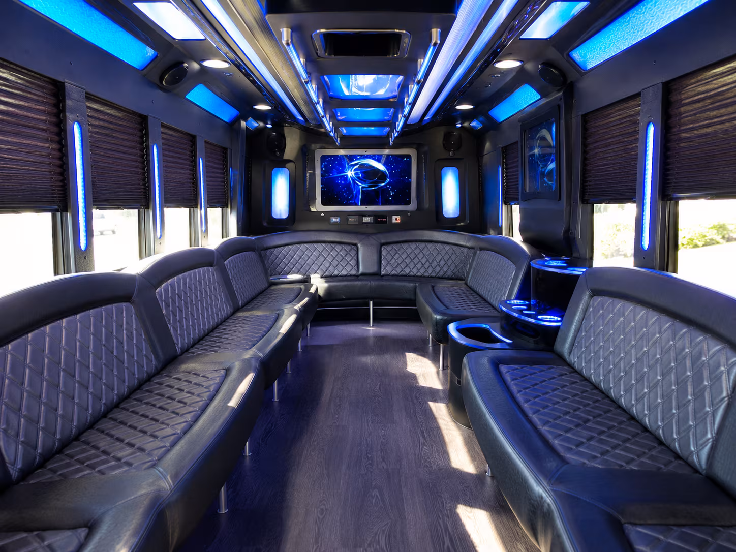 mankato 28 passenger party bus inside