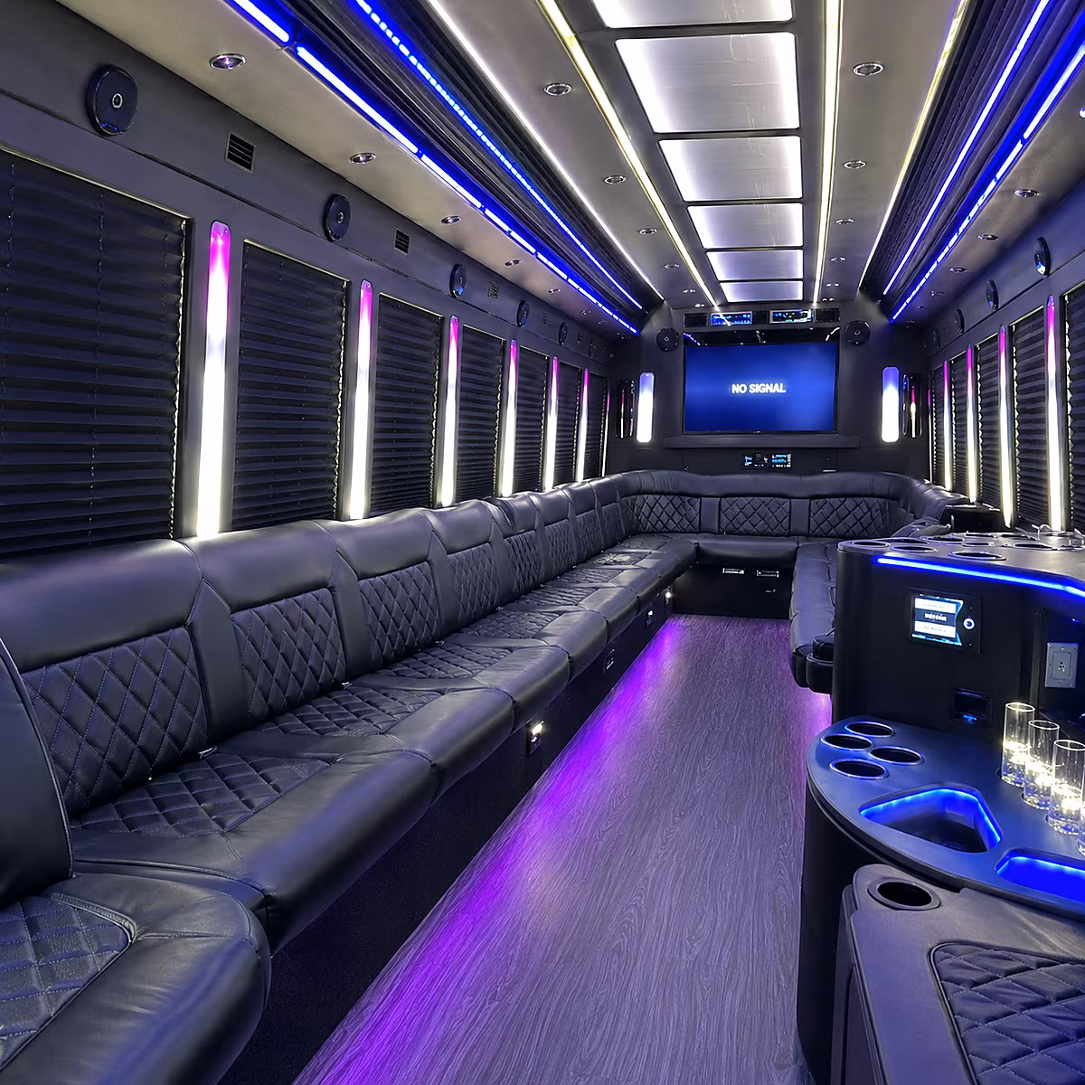 mankato 30 passenger party bus inside