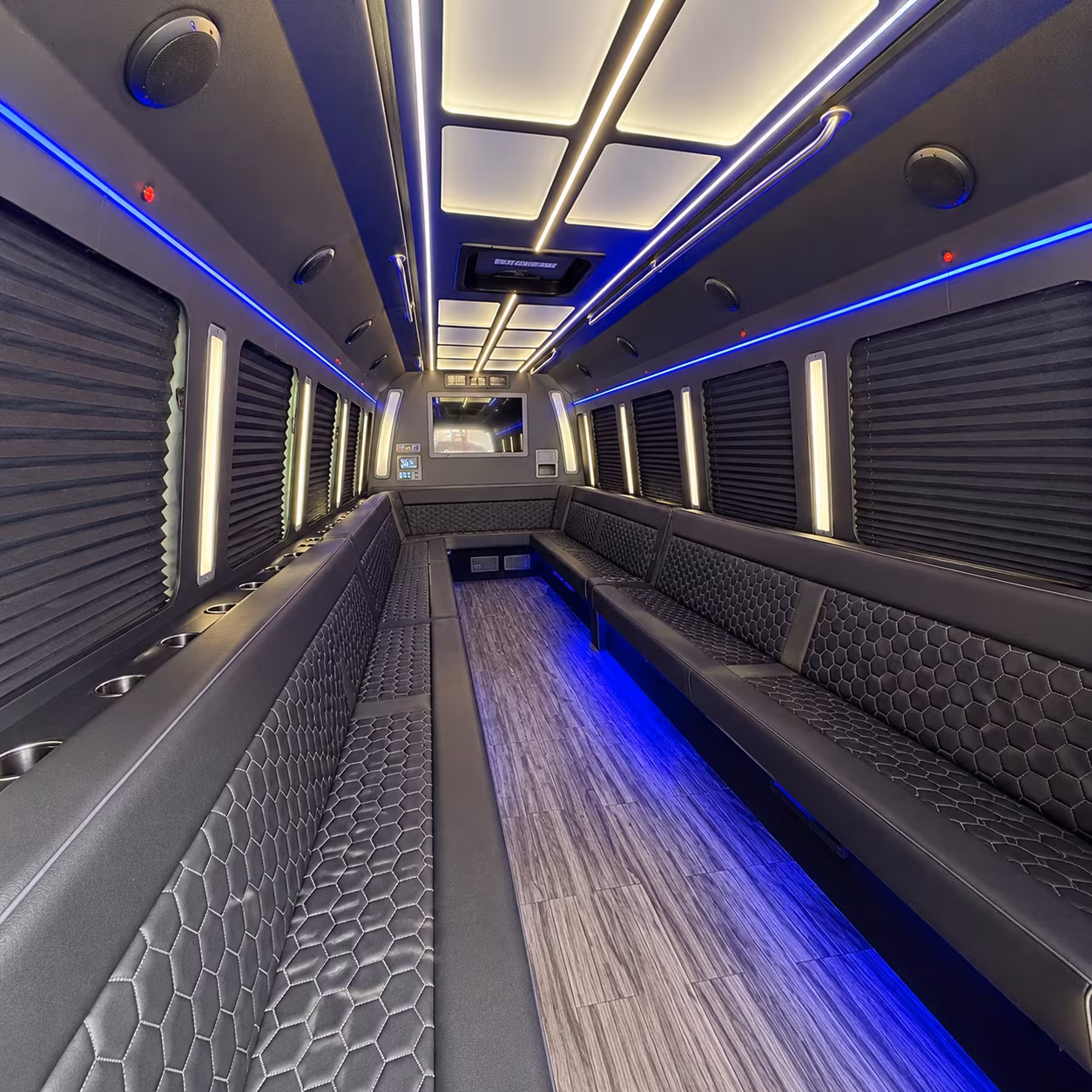 mankato 30 passenger party bus interior