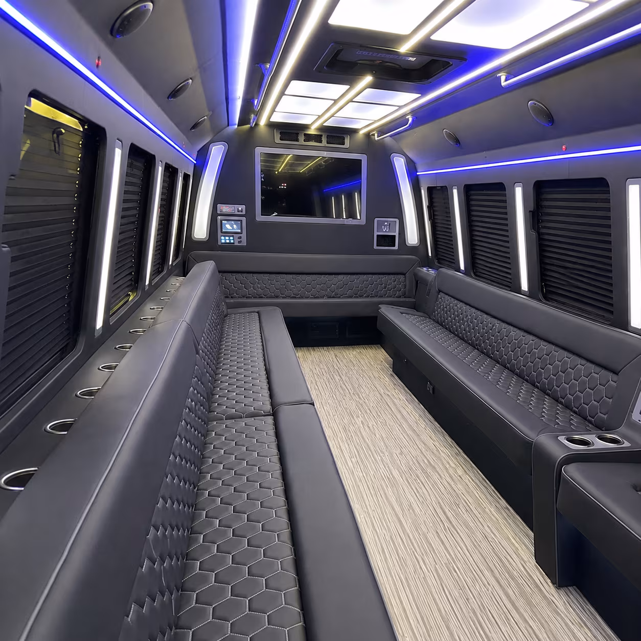 mankato 40 passenger party bus inside