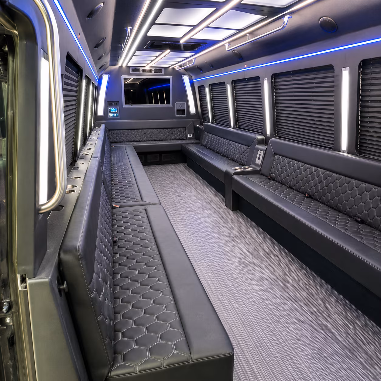 mankato 40 passenger party bus interior