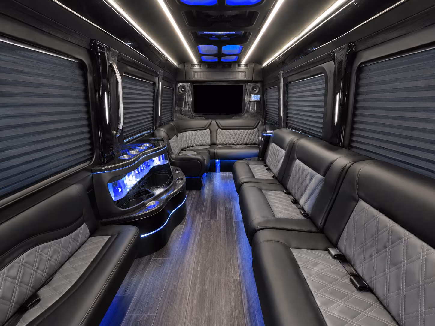 mankato 50 passenger party bus inside
