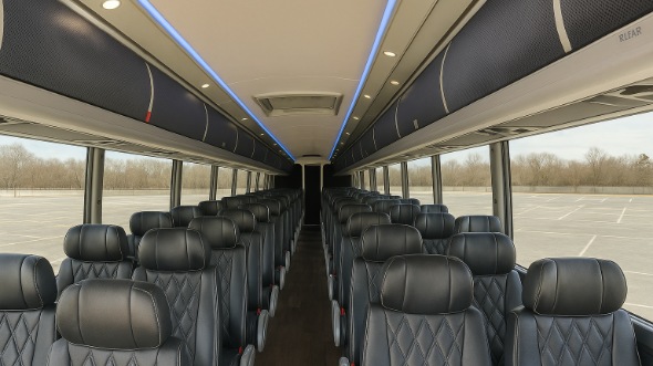 Interior of Charter Bus Company Lincoln's 50 Passenger Charter Bus in Lincoln
