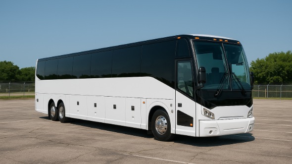 Exterior of Charter Bus Company Lincoln's 54 Passenger Charter Bus in Lincoln