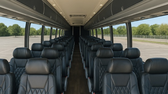 mankato 54 passenger charter bus inside