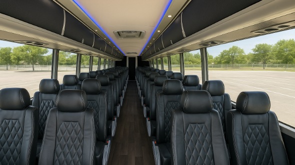 mankato 55 passenger charter bus inside