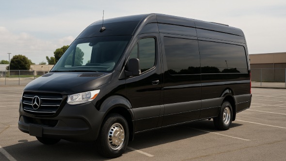 Exterior of Charter Bus Company Cedar Rapids's Sprinter Limo in Cedar Rapids